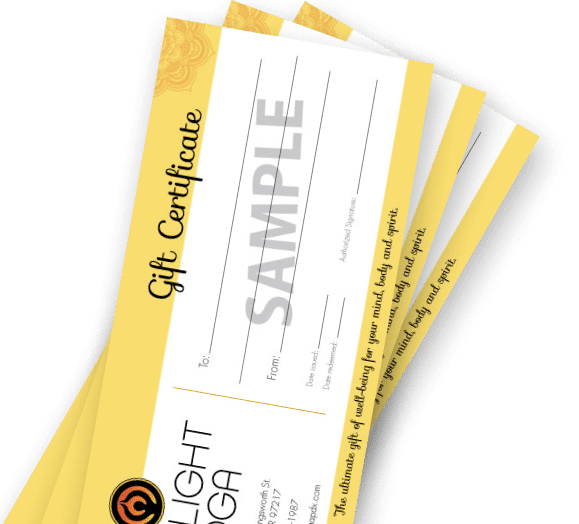 Firelight Yoga Gift Cards