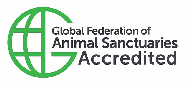 Global Federation of Animal Sanctuaries Accredited logo.